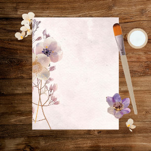 Lámina Papel acuarela Faye Floral Scrapbook