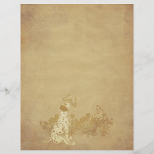 Lámina Papel anciano Dalmatia Mariposa Mariposa Scrapbook