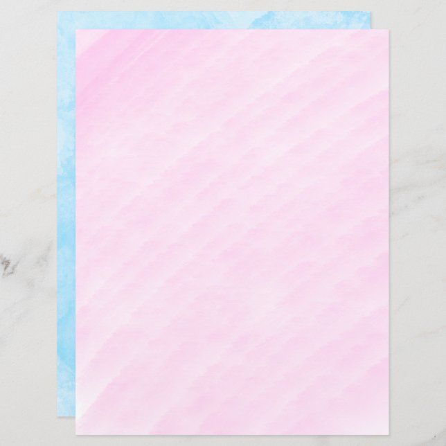 Lámina Papel azul veneciano de Stucco de arte rosa para l (Anverso / Reverso)