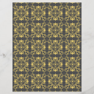 Lámina Papel Azulejo Gris Amarillo Patrón A01b Libro de c