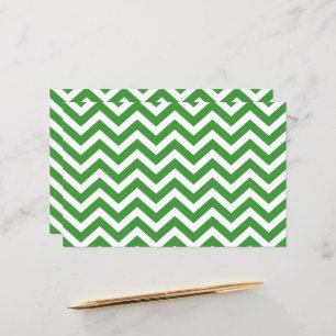Lámina Papel Cartulina de Boda Chevron Verde Oscuro y Bla