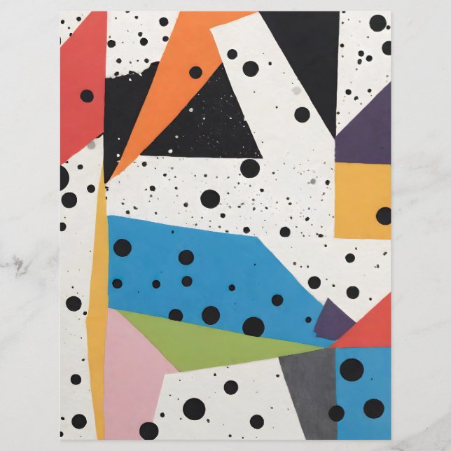 Lámina Papel colgante Papel de cartón de puntos negros (Anverso)