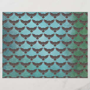 Lámina Papel colorido de búho de mosaico