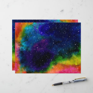 Lámina Papel colorido de galaxia