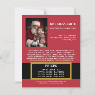 Lámina Papel comercial de Santa Claus de Navidad promocio
