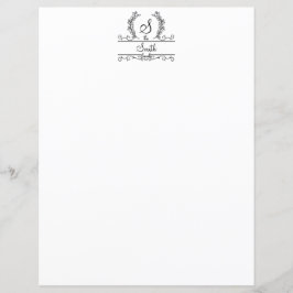 Lámina Papel con el apellido de la familia monogramado