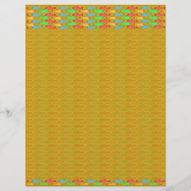 Lámina papel con estampado de peces (Anverso)