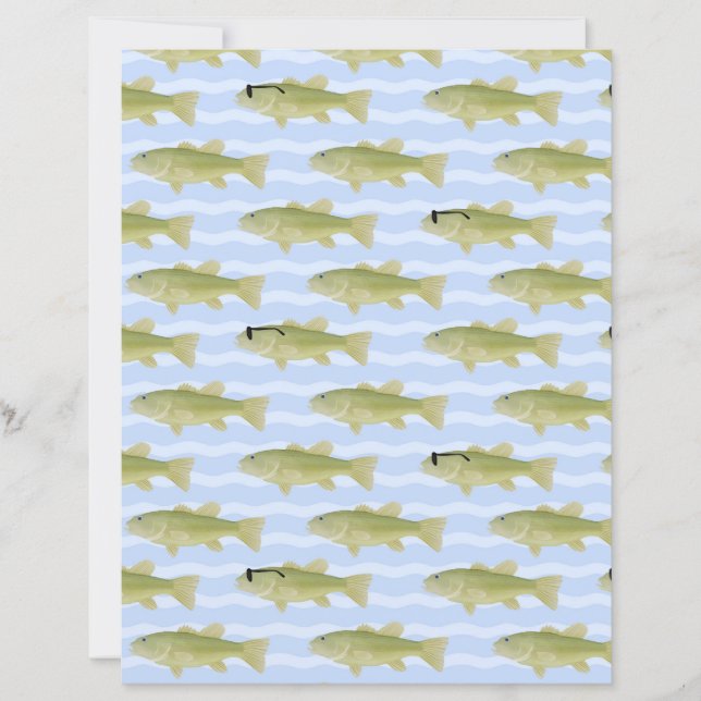 Lámina papel con estampado de peces (Anverso)