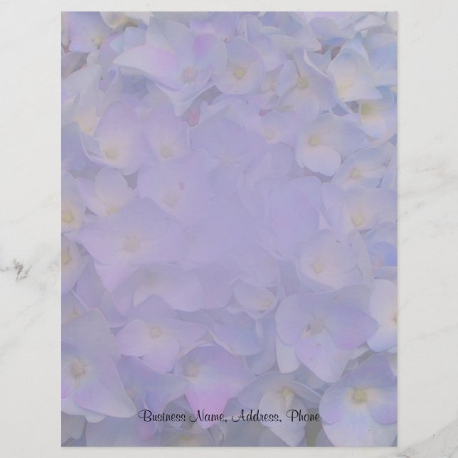 Lámina Papel con Hortensias (Anverso)