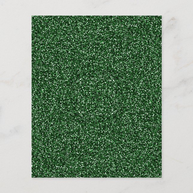 Lámina papel con motivos de textura purpurina verde (Anverso)