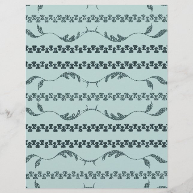 Lámina Papel con patrón de verde mar (Anverso)
