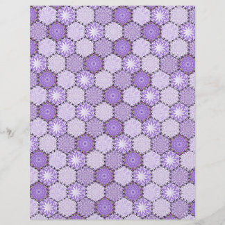 Lámina Papel de acabado lineal Patchwork lilac / púrpura
