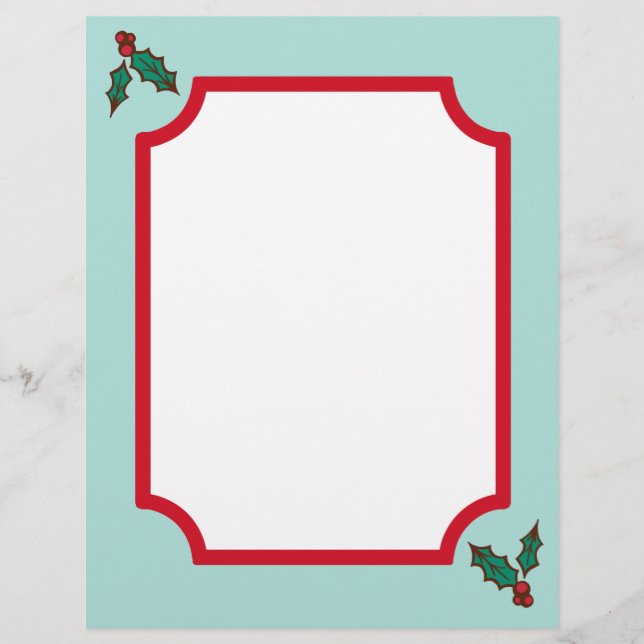 Lámina Papel de Acebo de Navidad (Anverso)