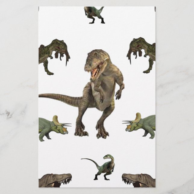 Lámina Papel de ajuste de dinosaurios (Anverso)