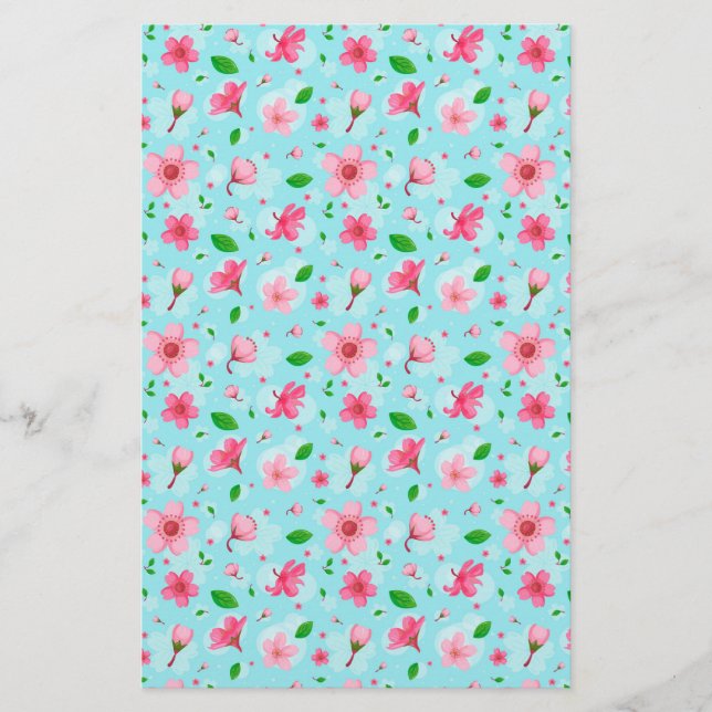 Lámina Papel de ajuste de jabón con flores de cerezo (Anverso)