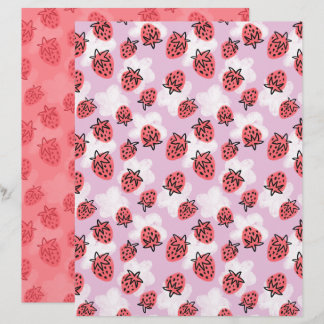 Lámina Papel de álbum de recortes de fresa