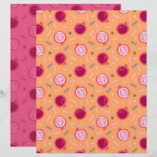 Lámina Papel de álbum de recortes de granada