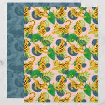 Papel de álbum de recortes de guepardo