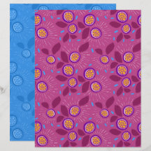 Papel de álbum de recortes de maracuyá