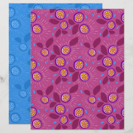 Lámina Papel de álbum de recortes de maracuyá