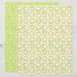 Lámina Papel de álbum de recuerdos de melón verde