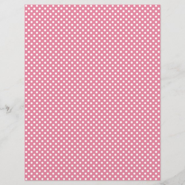 Lámina Papel de análisis de puntos de polka rosa (Anverso)
