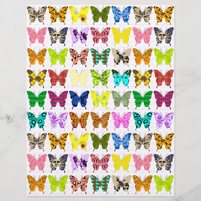 Lámina Papel de arte de mariposa (Anverso)