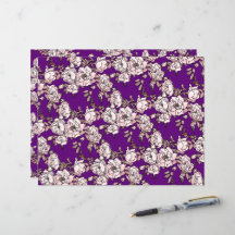 Papel de artesanado púrpura rosa de rama de Rosa