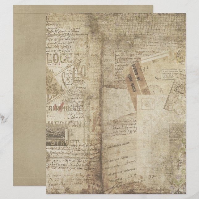 Lámina Papel de artesanía de papel de cuadernillo para el (Anverso / Reverso)