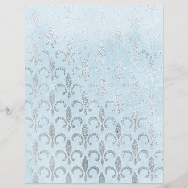 Lámina Papel de carátula azul y plateado (Anverso)
