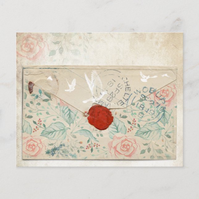 Lámina Papel de carátula de cartón de sobres florales (Anverso)