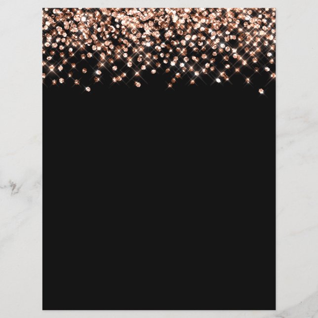 Lámina Papel de carátula de confetti Purpurina de cobre (Anverso)