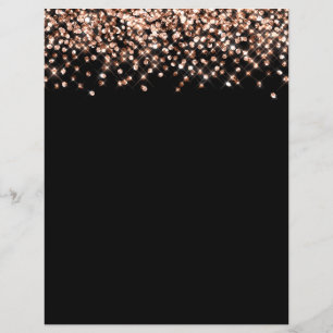 Lámina Papel de carátula de confetti Purpurina de cobre