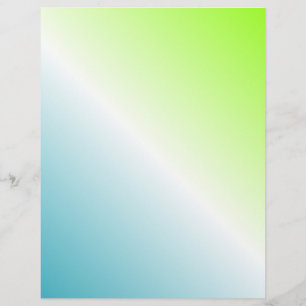 Lámina Papel de carátula de degradado verde blanco Verde
