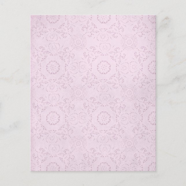 Lámina Papel de carátula de encaje rosado Pastel (Anverso)