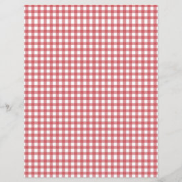 Lámina Papel de carátula de Gingham en rojo y blanco