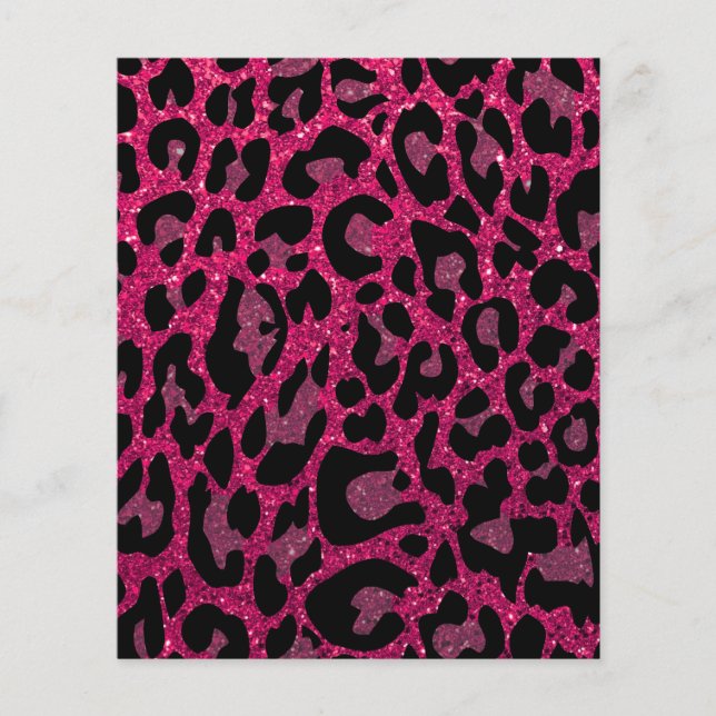 Lámina Papel de carátula de impresión Leopard - Rosa (Anverso)