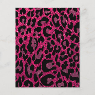 Lámina Papel de carátula de impresión Leopard - Rosa