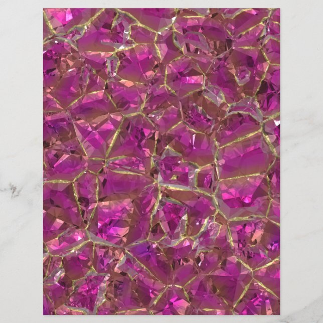 Lámina Papel de carátula de oro y rosa cristal (Anverso)