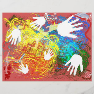 Lámina Papel de carátula de pintura de dedos