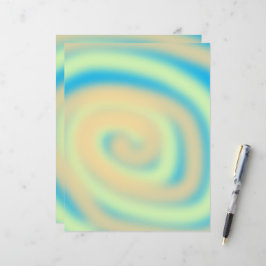 Lámina Papel de carátula de Swirl Blue Swirl Naranja amar