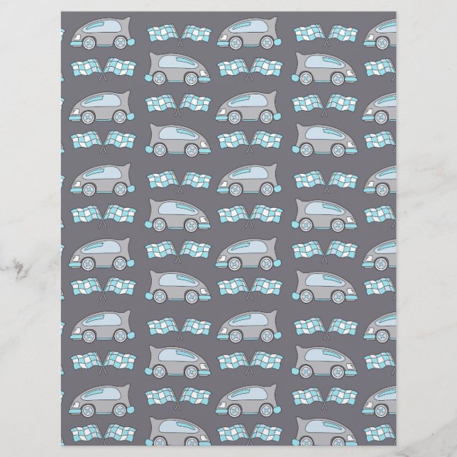 Lámina Papel de carátula gris azul del coche de la Carrer (Anverso)