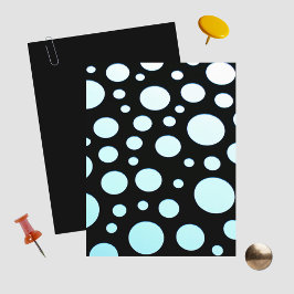 Lámina Papel de carátula retro con puntos de polka azul y