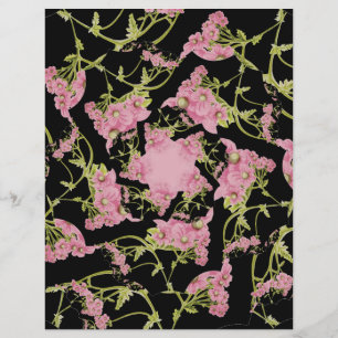 Lámina Papel de carátula rosa y negra de Aquillea