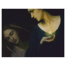 Papel de caricatura "Noche y su hija duerme"