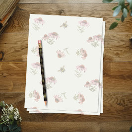 Lámina Papel de carpeta con patrón de equinácea
