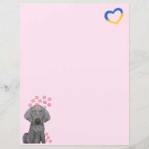 Lámina Papel de carta 8.5 x 11 de Brooklyn El Perro Besos