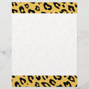 Lámina Papel de carta con estampado de leopardo