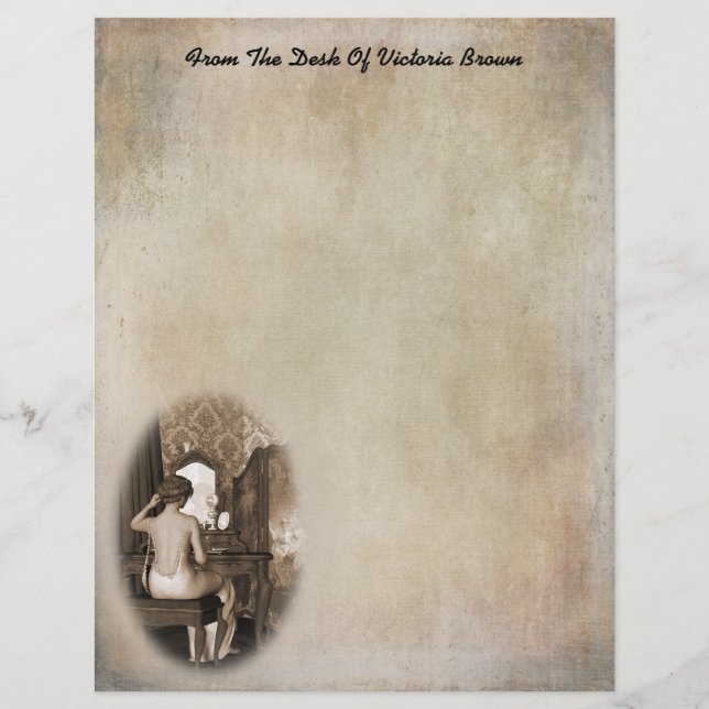 Lámina Papel de Carta con Reflexión de Boudoir (Anverso)