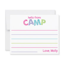 Papel de carta de campamento de verano rústico mad